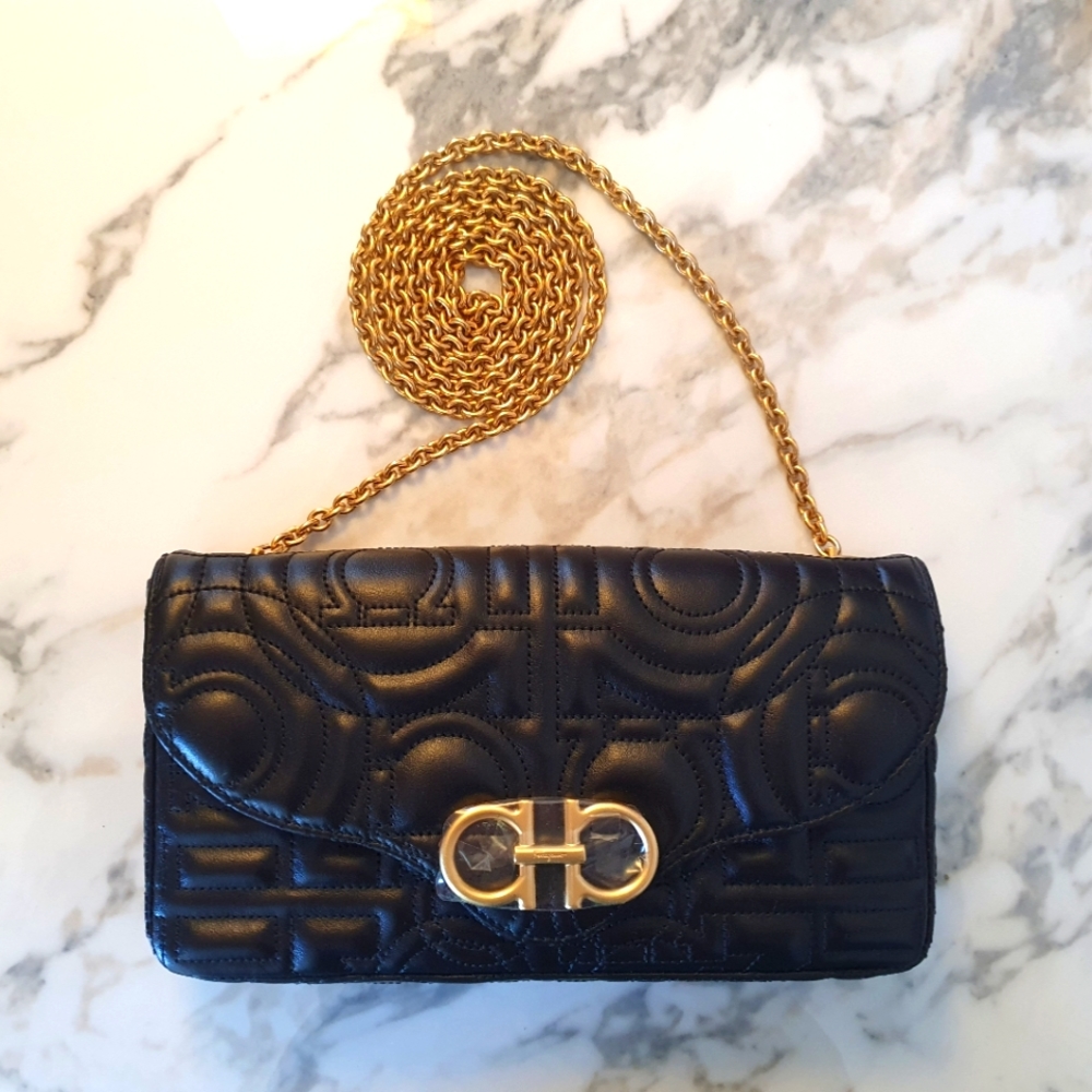 [SOLD] Salvatore Ferragamo Gancini Quilted Crossbody